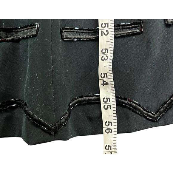 Lillie Rubin Maxi Dress Womens 8 Black Embroidered Beaded Evening Gown Formal - Picture 10 of 14